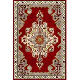 Bazaarforum Pamuk Dokuma Taban Kaymaz Tüy Dökmeyen Klasik Halı Salon Halısı Mutfak Halısı Koridor Halısı, Kırmızı, 80 x 250cm, KM-542-5
