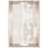 Bazaarforum Pamuk Dokuma Taban Kaymaz Tüy Dökmeyen Klasik Halı Salon Halısı Mutfak Halısı Koridor Halısı, Krem, 120 x 400cm, KM-653-20