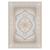 Bazaarforum Pamuk Dokuma Taban Kaymaz Tüy Dökmeyen Klasik Halı Salon Halısı Mutfak Halısı Koridor Halısı, Krem, 160 x 400cm, GR-408-24