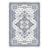 Bazaarforum Pamuk Dokuma Taban Kaymaz Tüy Dökmeyen Klasik Halı Salon Halısı Mutfak Halısı Koridor Halısı, Mavi, 120 x 180cm, GR-446-18