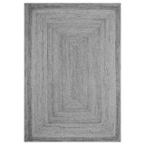 Bazaarforum Pamuk Dokuma Taban Kaymaz Tüy Dökmeyen Sisal Desenli Halı Salon Halısı Mutfak Halısı Koridor Halısı, Gri, 200 x 400cm, BS-25-27