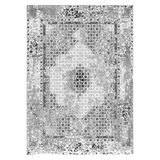 Bazaarforum Pamuk Dokuma Taban Kaymaz Tüy Dökmeyen Vintage Halı Salon Halısı Mutfak Halısı Koridor Halısı, Gri, 80 x 300cm, GR-226-6
