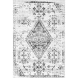 Bazaarforum Pamuk Dokuma Taban Kaymaz Tüy Dökmeyen Vintage Halı Salon Halısı Mutfak Halısı Koridor Halısı, Gri, 80 x 450cm, GR-296-9