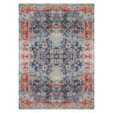 Bazaarforum Pamuk Dokuma Taban Kaymaz Tüy Dökmeyen Vintage Halı Salon Halısı Mutfak Halısı Koridor Halısı, Kırmızı, 60 x 100cm, KM-658-2