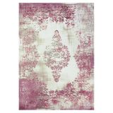 Bazaarforum Pamuk Dokuma Taban Kaymaz Tüy Dökmeyen Vintage Halı Salon Halısı Mutfak Halısı Koridor Halısı, Pembe, 200 x 290cm, KM-639-26