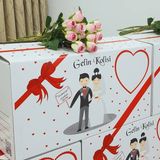 Bazaragel Çeyiz Kolisi Yenilendi 15 Adet Kırmızı-Beyaz Kalın ve Dayanıklı Özellikte