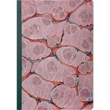 Bazen Defter Ebru Desenli Sırtı Bez Ciltli Defter No: AE02 - Çok Renkli - A5 (14,8 x 21cm) - Çizgisiz