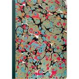 Bazen Defter Ebru Desenli Sırtı Bez Ciltli Defter No: AE06 - Çok Renkli - A5 (14,8 x 21cm) - Çizgisiz
