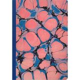 Bazen Defter Ebru Desenli Sırtı Bez Ciltli Defter No: AE12 - Çok Renkli - A5 (14,8 x 21cm) - Çizgisiz