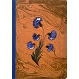 Bazen Defter Ebru Desenli Sırtı Bez Ciltli Defter No: AE13 - Çok Renkli - A5 (14,8 x 21cm) - Çizgisiz