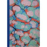 Bazen Defter Ebru Desenli Sırtı Bez Ciltli Defter No: AE14 - Çok Renkli - A5 (14,8 x 21cm) - Çizgisiz