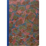 Bazen Defter Ebru Desenli Sırtı Bez Ciltli Defter No: AE15 - Çok Renkli - A5 (14,8 x 21cm) - Çizgisiz