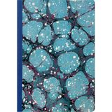 Bazen Defter Ebru Desenli Sırtı Bez Ciltli Defter No: AE18 - Çok Renkli - A5 (14,8 x 21cm) - Çizgisiz