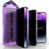 BAZO iPhone 14 Pro Max Gizlilik Ekran Koruyucu, [2 Paket] [Otomatik Toz Giderme] [Otomatik Hizalama Kurulumu] Temperli Cam Filmi Anti Casus Tam Kapsama HD Gizlilik Ekran Koruyucu iPhone 14 Pro Max