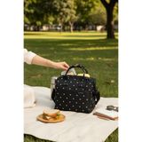 bb beautiful bag Isı Yalıtımlı Su Geçirmez Termal Çanta Yemek Taşıma Beslenme Çantası Siyah Puantiyeli