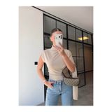 BB Bensu Buyruk ASİMETRİK DÖKÜMLÜ BLUZ BEJ