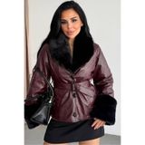 bb butik basic Kürklü Deri Mont M8922