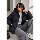 bb butik basic Oversize Kapüşonlu Şişme Mont ST3411