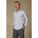 Bb Club Oscar Poplin Pamuk Polyester Slim Fit Açık Gri Klasik Yaka Erkek Düz Gömlek - XL