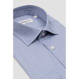 Bb Club Oscar Twill %100 Pamuk Slim Fit Lacivert Klasik Yaka Erkek Çizgili Gömlek