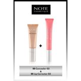 BB Concealer 02 SPF 15 Göz Altı Kapatıcısı & BB Lip Corrector Dudak Parlatıcısı 02 Pembe Makyaj Seti