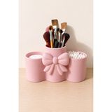 BB Craft Fiyonk Tasarımlı Çok Amaçlı Makyaj Organizeri Beyaz/pembe