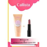 BB Cream 110 Açık & All About Color Matte Ruj 503 Table For Two - Pembe Makyaj Seti