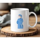 BB Design BB Desing Ameliyathane Doktoru Tasarımlı Beyaz Seramik Baskılı Kupa Bardak 330 ml - 1 Adet