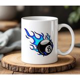 BB Design BB Desing Bilardo Topu Tasarımlı Beyaz Seramik Baskılı Kupa Bardak 330 ml - 1 Adet