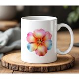 BB Design BB Desing Çiçekler Tasarımlı Beyaz Seramik Baskılı Kupa Bardak 330 ml