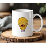 BB Design BB Desing Doğa Görselli Ampul Tasarımlı Beyaz Seramik Baskılı Kupa Bardak 330 ml - 1 Adet