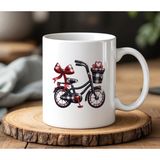 BB DESIGN Bisiklet Tasarımlı Beyaz Seramik Baskılı Kupa Bardak 330 ml - 001 - Beyaz