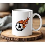 BB Design Futbol Topu Tasarımlı Beyaz Seramik Baskılı Kupa Bardak 330 ml - 1 Adet