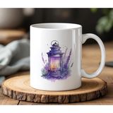 BB Design Gaz Lambası Tasarımlı Beyaz Seramik Baskılı Kupa Bardak 330 ml - 001 - Beyaz