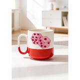 BB Design Kalpli Zar Tasarımlı Baskılı Seramik Pro Kupa Bardak 330ML - 1 Adet - 300 ml