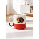 BB Design Yanan Lastik Tasarımlı Seramik Baskılı Pro Kupa Bardak 330ML - 001 - Beyaz - 300 ml