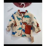 Bb-Erkek Çocuk Dinazor Mont Peluş Mevsimlik Fermuarlı - 9 - 12 Ay - Renkli