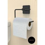 BB MAİSON Siyah Yapışkanlı Tuvalet Kağıtlığı Metal WC Kağıtlık Paslanmaz Banyo Aksesuarı Tuvalet Kağıdı Askılığı Duvar Tipi