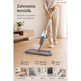 BBA HOME Premium Spray Mop – 360° Döner Başlıklı Mikrofiber Zemin Temizlik Seti