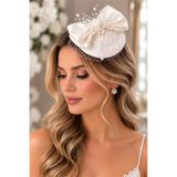 bba new trend Fascinator Vualet Nikah Şapkası Kadın Davet Mezuniyet Kokteyl Balo Yılbaşı Saç Aksesuarı