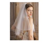 BBA TULLE STORE 60*40 CM IKI KATLI DUVAK,Gelin Aksesuari,Gelin Saç Aksesuari,Gelin Duvak,Gelin Örtüsü,Vualet ,Kep,