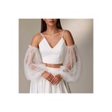 BBA TULLE STORE İNCİ KUMAŞ TÜL KOLLUK GELİN ELDİVEN DÜĞÜN NİKAH ELDİVEN GENİŞ KOLLUKİGELİN ELDİVENİ