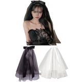 bbays new trend 60CM KATLI GELİN DUVAK,KISA GELİN DUVAĞI SADE NİKAH DUVAK GELİN SAÇ DUVAK SADE TOKALI