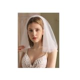bbays new trend Çift Katlı Duvak Gelin Nikah Kep,vualet Gelin Duvağı Tokalı