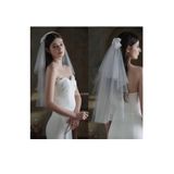 bbays new trend Çift Katlı Duvak,Gelin Duvağı,gelinlik Aksesuarı Nikah ,Düz Gelin Duvak Tokalı Nikah Aksesuar