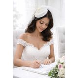 bbays new trend fascinator, nikah şapkası, gelin şapkası, mini şapka, tüllü şapka, tüylü şapka, vintage şapka, davet şapkası,