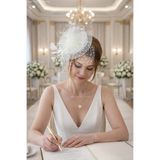 bbays new trend Gelin Şapkası Vualet Nikah Şapkası 4 Renk Seçeneği Davet Balo Mezuniyet Saç Aksesuarı