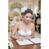 bbays new trend Nikah İçin Beyaz Gelin Saç Aksesuarı Tül Vualet Şapka Düğün Nişan Zarif Tasarım