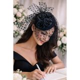 bbays new trend Nikah Şapkası Siyah Vualet Gelin Kep Tüllü Saç Aksesuarı Şık Tasarım Nikah ve Özel Günler İçin