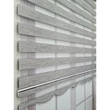 BBB Bambu Kumaş Stor Zebra Perde Sert Plastik Kasalı 190x200 Gri